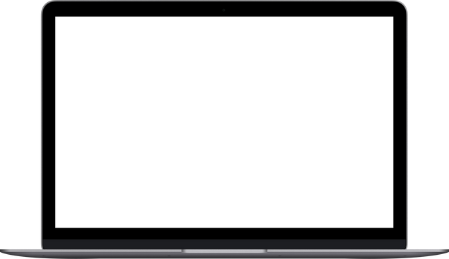 Laptop with Empty Screen for Mockup